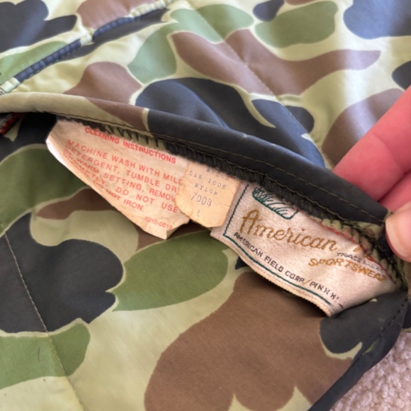 Vintage Duck Camo & Orange Reversible Vest LARGE - Picture 3 of 4